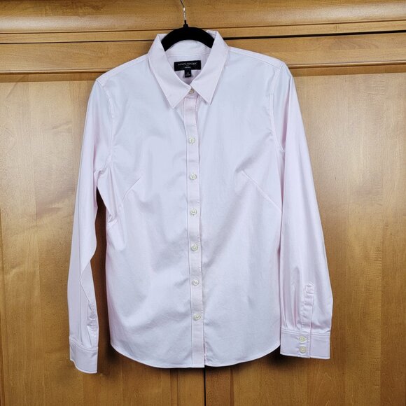 Banana Republic Pink Long-Sleeve Non-Iron Tailored Button Down Shirt - 12 - Picture 1 of 5